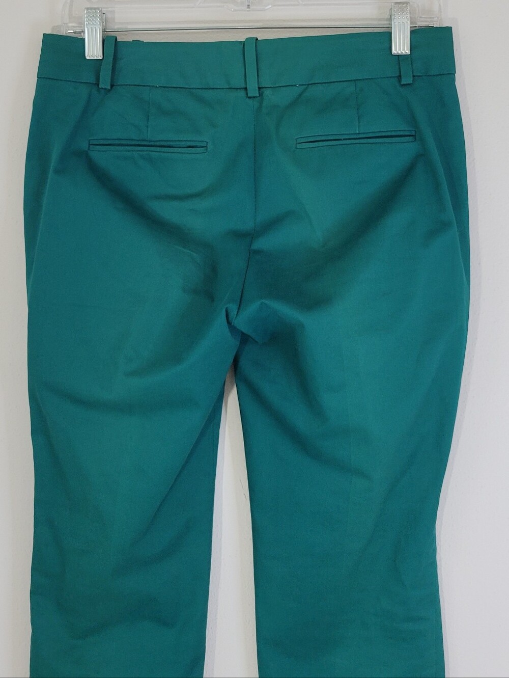 J. Crew Teal Cotton Blend Pants Green Women Size 0. - Picture 4 of 8